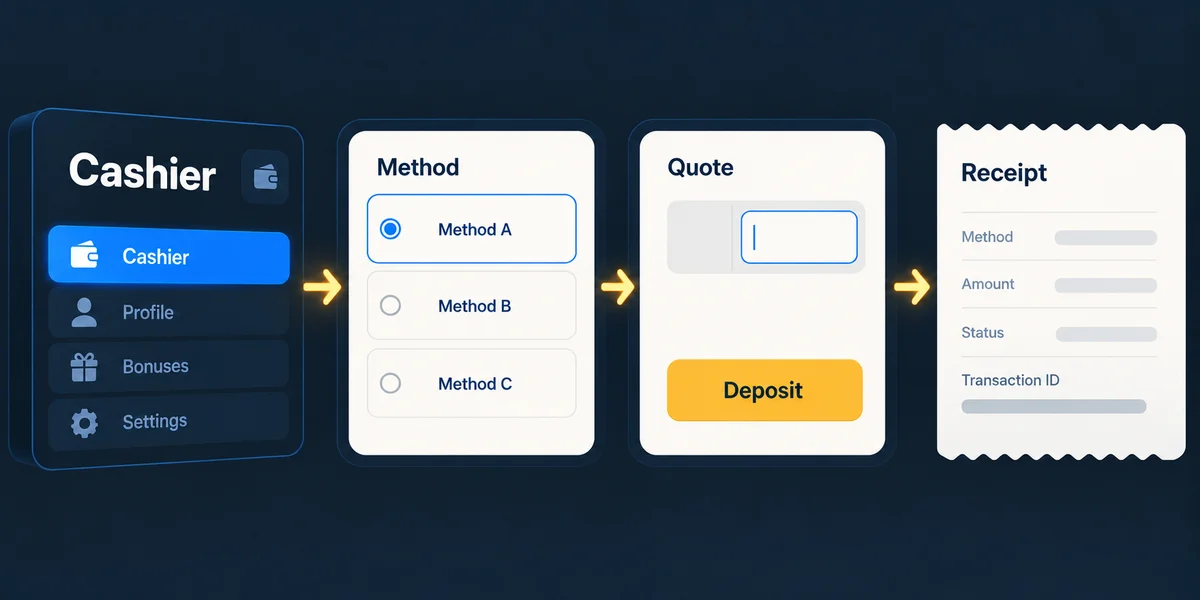 Editorial illustration: How to Deposit on 1win for Lucky Jet: Methods, Quotes and Payment Checks