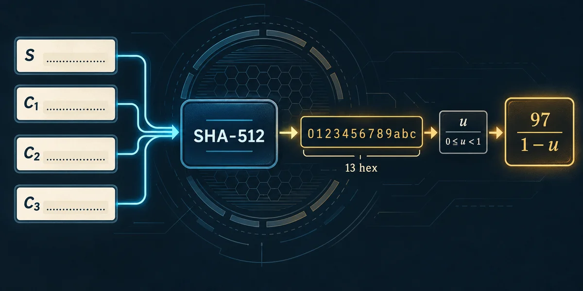 Editorial illustration: Aviator SHA-512: Calculation, Published RTP and Evidence Limits